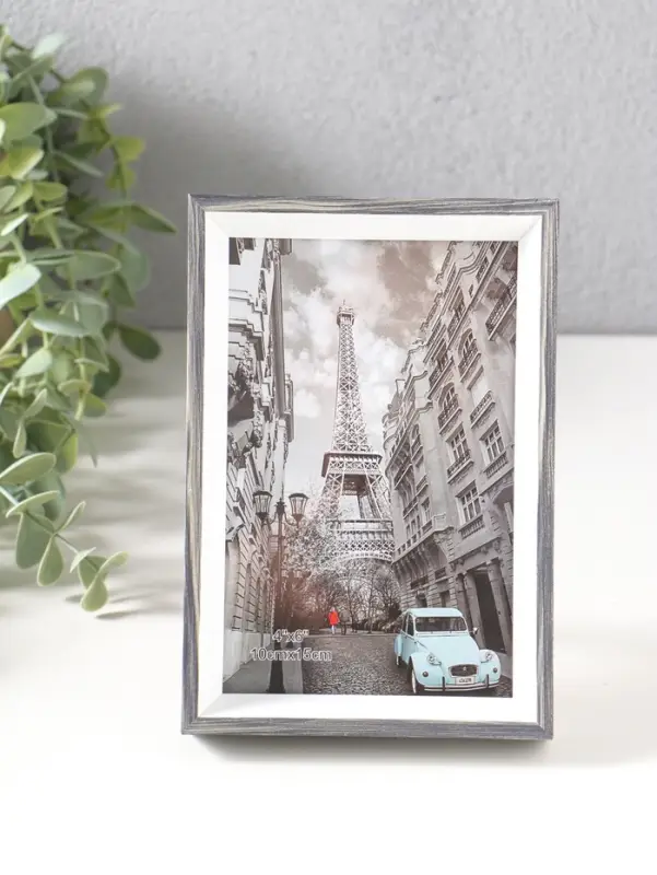 Фоторамка пластик 10х15 см "Данте" чёрный состаренный 16х10,8х2,5 см