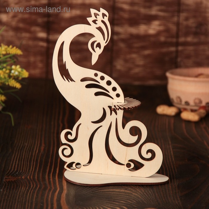 Салфетница деревянная «Павлин», 22.5×15×0.3 см