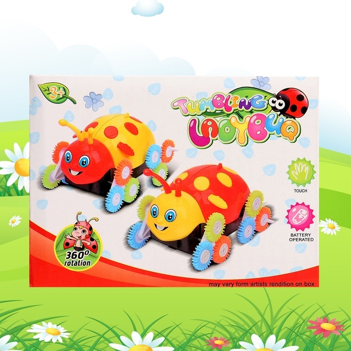 Машина-перевертыш «Божья коровка», работает от батареек, цвета МИКС Машина-перевертыш «Божья коровка», работает от батареек, цвета МИКС