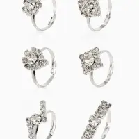 Кольцо &laquo;Выбражулька. Королевское&raquo;, форма МИКС, белое в серебре, безразмерное