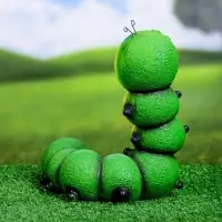 Садовая фигура из полистоуна &laquo;Гусеница-Красотка&raquo;, 22&times;14&times;19 см
