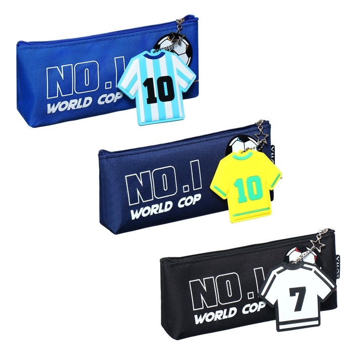 Пенал школьный на молнии Пенал школьный на молнии "Футбол", микс