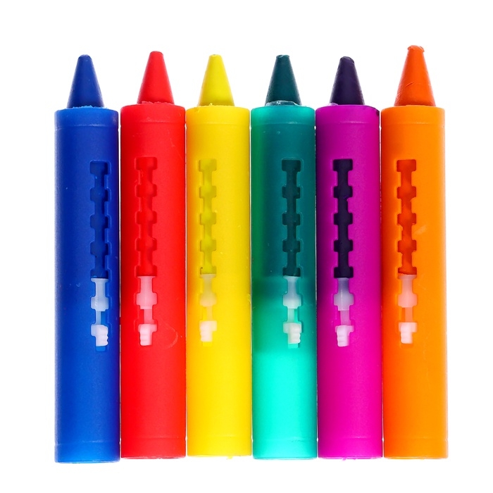 Набор мелков для ванны с трафаретами, 6 мелков, 6 трафаретов Набор мелков для ванны с трафаретами, 6 мелков, 6 трафаретов