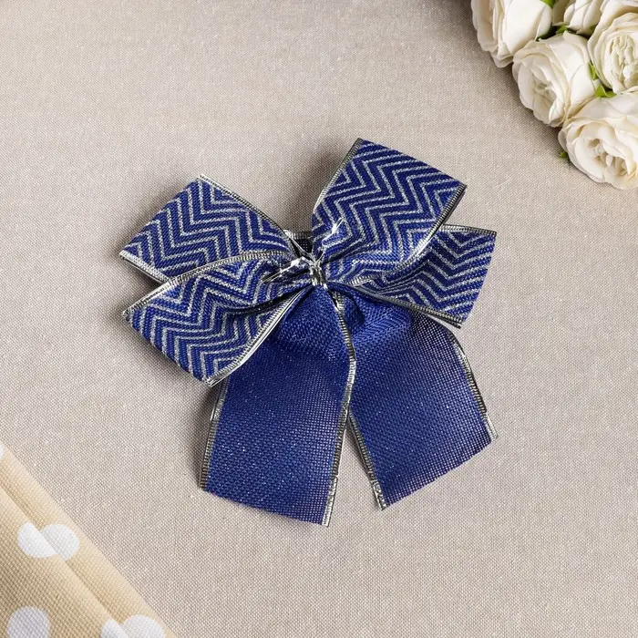 Бант праздничный «Ретро», синий , красный, 20 х 21 см, микс Бант праздничный «Ретро», синий , красный, 20 х 21 см, микс