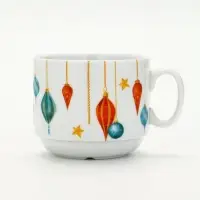 Чайная пара новогодняя «С Новым годом! Новогодние игрушки», 220 мл, кружка, блюдце Чайная пара новогодняя «С Новым годом! Новогодние игрушки», 220 мл, кружка, блюдце