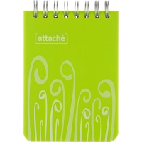 Блокнот А7,пласт обл,80л, ATTACHE FANTASY,салат