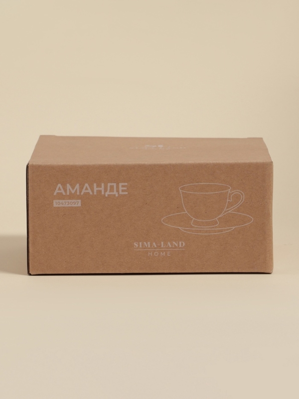 Чайная пара SL Home «Аманде», чашка 220 мл, блюдце 17×17×2 см, фарфор, белая Чайная пара SL Home «Аманде», чашка 220 мл, блюдце 17×17×2 см, фарфор, белая