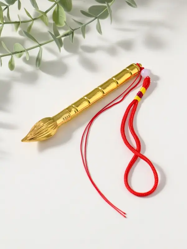 Набор нэцкэ фигурок 2 шт. &laquo;Пагода литературы&raquo;, металл под золото, подарочные