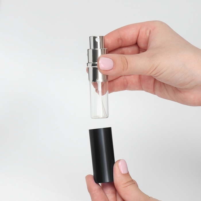 Флакон для парфюма, с распылителем, 10 мл, цвет чёрный Флакон для парфюма, с распылителем, 10 мл, цвет чёрный