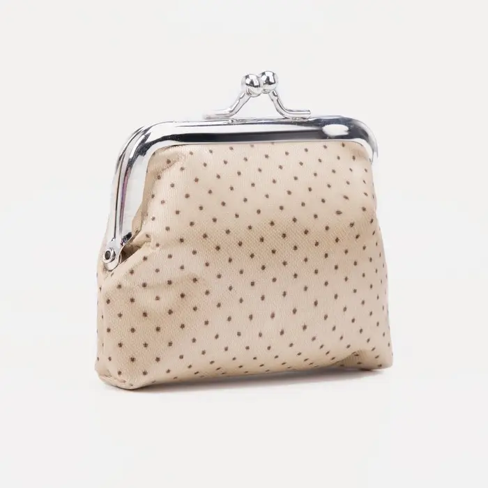 Кошелёк женский на фермуаре, цвет бежевый Кошелёк женский на фермуаре, цвет бежевый