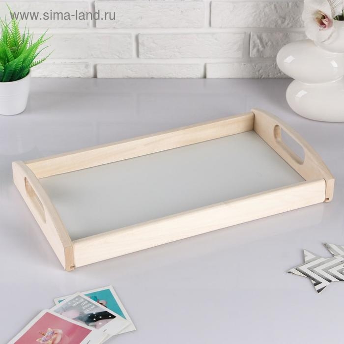 Поднос деревянный Поднос деревянный "Дачный", МАССИВ, 25×45×6,5 см