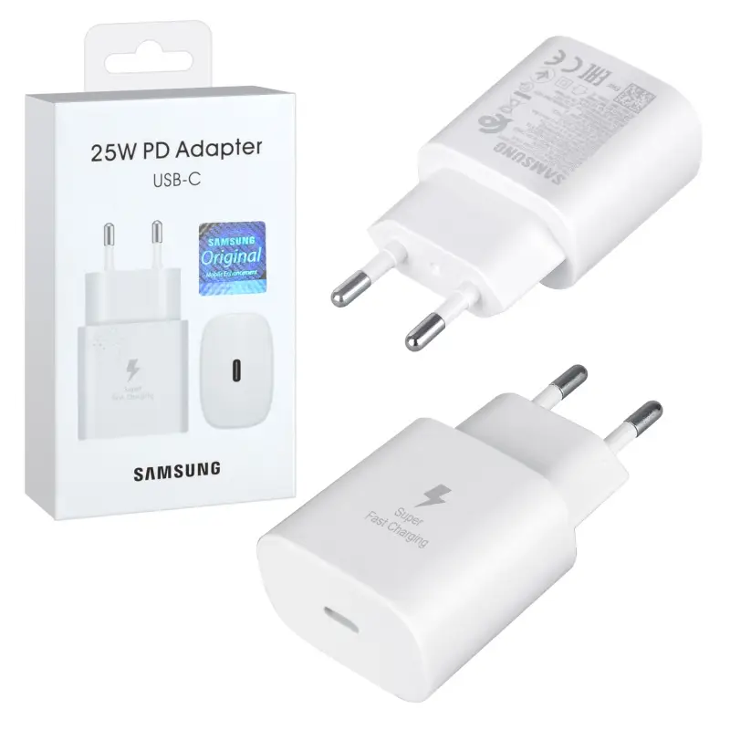 Переходник сетевого зарядного устройства на Type-C (18W) PD Samsung белое