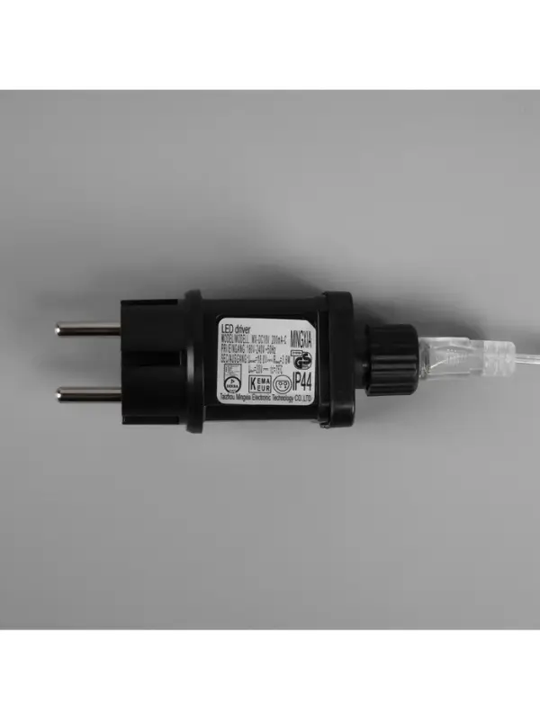 Гирлянда &laquo;Нить&raquo; 100 м роса, IP44, серебристая нить, 1000 LED, свечение белое, 18 В