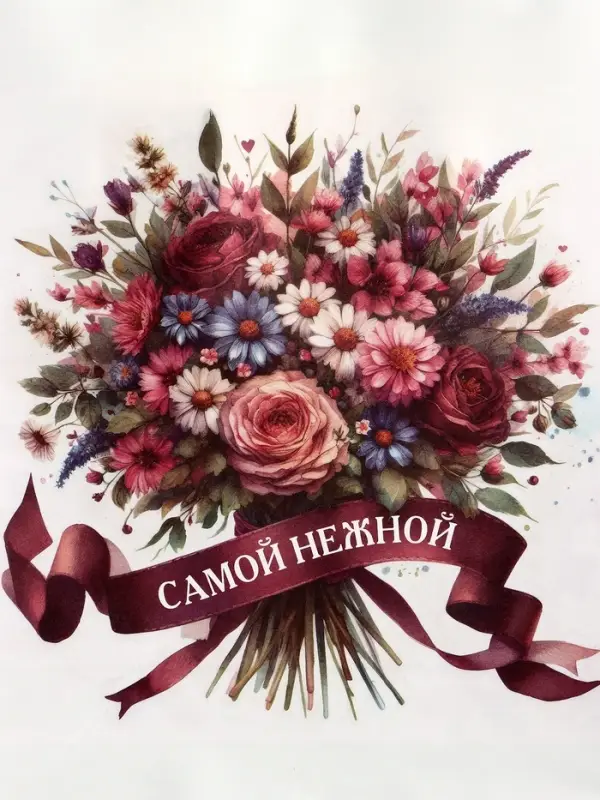 Пакет подарочный крафт «Самой нежной», 12×6×16 см