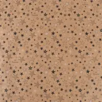 Бумага упаковочная крафтовая &laquo;Звёзды&raquo;, 70&times;100 см