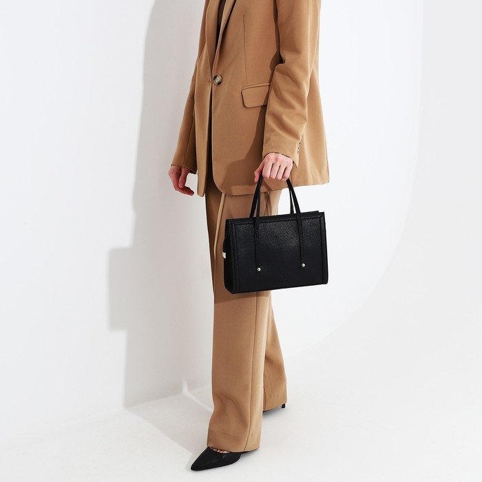 Сумка тоут L-Craft на молнии, цвет чёрный Сумка тоут L-Craft на молнии, цвет чёрный