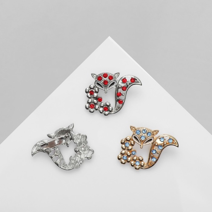 Брошь «Лиса» в цветах (неделимая фасовка 12 шт., цена за шт.), цвет МИКС Брошь «Лиса» в цветах (неделимая фасовка 12 шт., цена за шт.), цвет МИКС