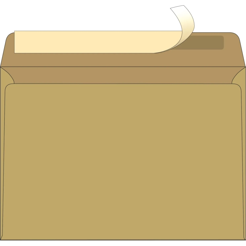 Конверты крафт С5 стрип Ecopost 162х229, 80г, 800шт/уп