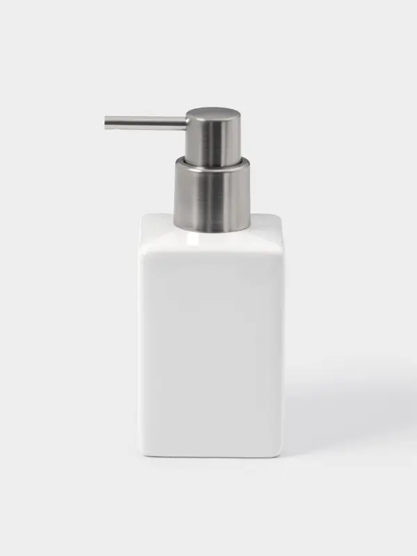 Набор аксессуаров для ванной комнаты SAVANNA Square, 4 предмета, дозатор для мыла, 2 стакана, подставка, белый