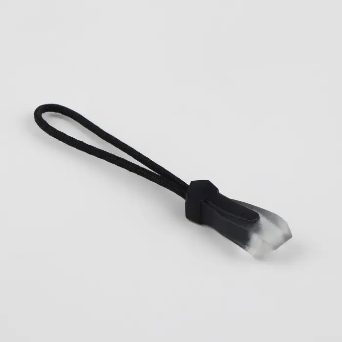 Пуллер для молнии, 2.3 см, 6×0.7 см, 10 шт., чёрный, прозрачный