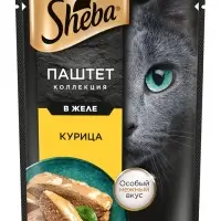 Влажный корм Sheba для кошек курица, паштет, пауч 75 г