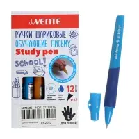 Ручка обучающая для левши deVENTE Study Pen, узел 0.7 мм, каучуковый держатель, чернила синие на масляной основе