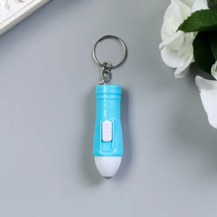 Фонарик брелок для ключей на кольце «Ручка», светит, 5×1×1 см, МИКС Фонарик брелок для ключей на кольце «Ручка», светит, 5×1×1 см, МИКС