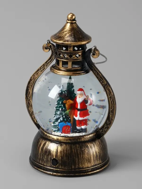 Фигура светодиодная фонарь  Фигура светодиодная фонарь "Дед мороз у елки", 19х11х9,5 см, AAAx3, Т/БЕЛЫЙ