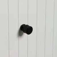 Ручка-кнопка CAPPIO PK104, d=25 мм, пластик, цвет черный, 8 шт.