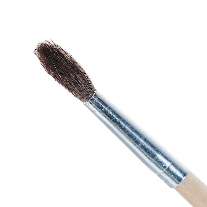Кисть для рисования, пони, № 8, круглая, деревянная ручка, международный размер