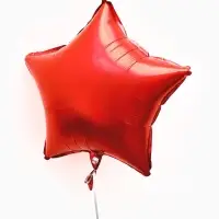 Воздушные шары фольгированные 18" "Звезда" цвет красный, набор 5 штук