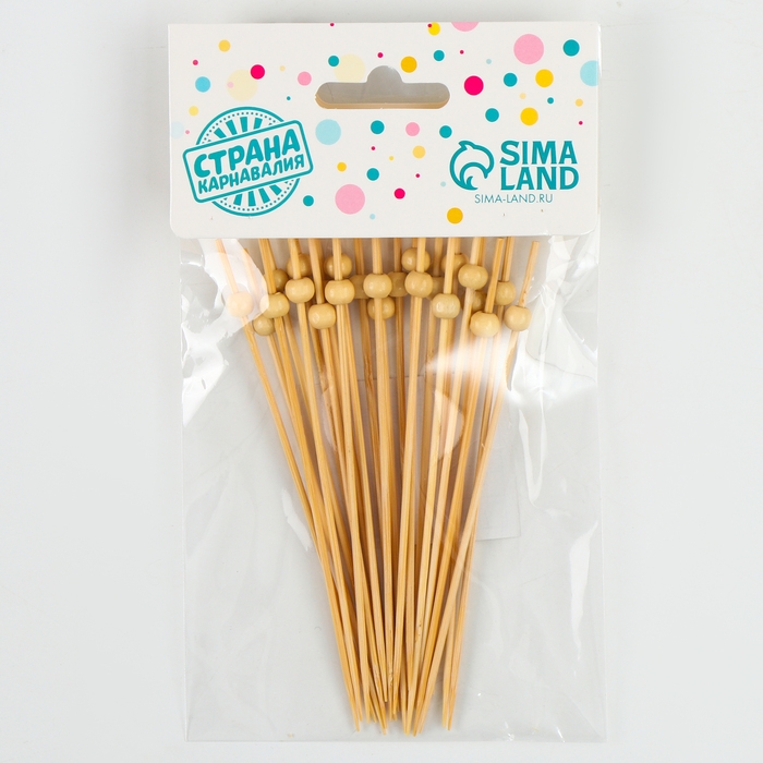 Шпажки деревянные «Шарики» набор 24 шт. Шпажки деревянные «Шарики» набор 24 шт.