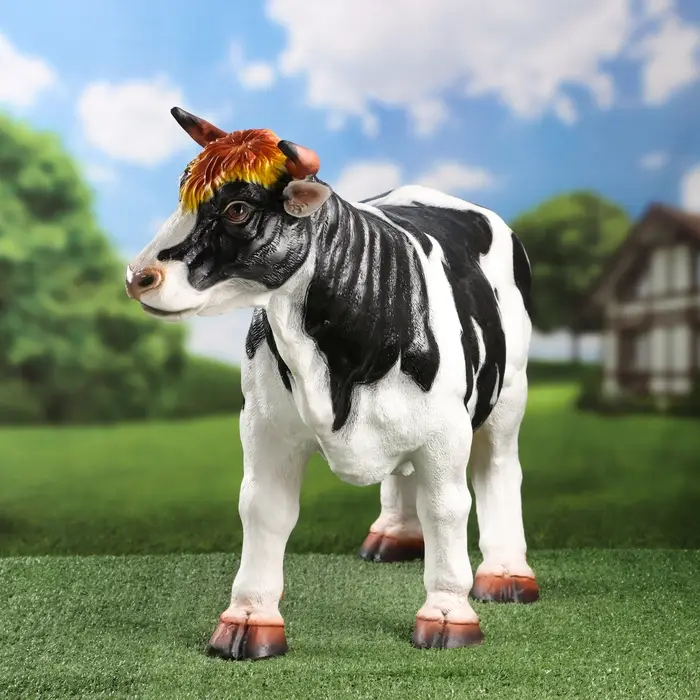 Садовая фигура из полистоуна &laquo;Корова&raquo;, 79&times;26&times;50 см