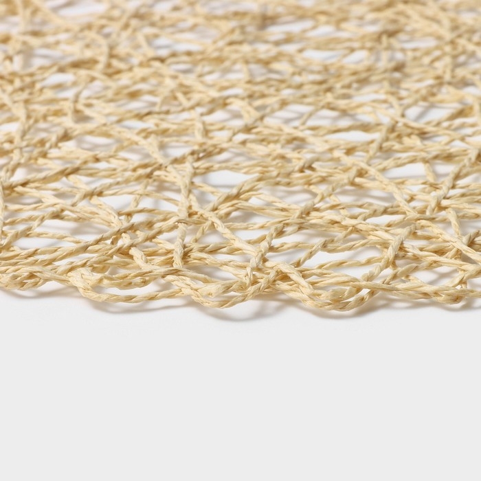 Салфетки сервировочные на стол Доляна «Одуванчик», 4 шт, d=38 см, цвет бежевый Салфетки сервировочные на стол Доляна «Одуванчик», 4 шт, d=38 см, цвет бежевый