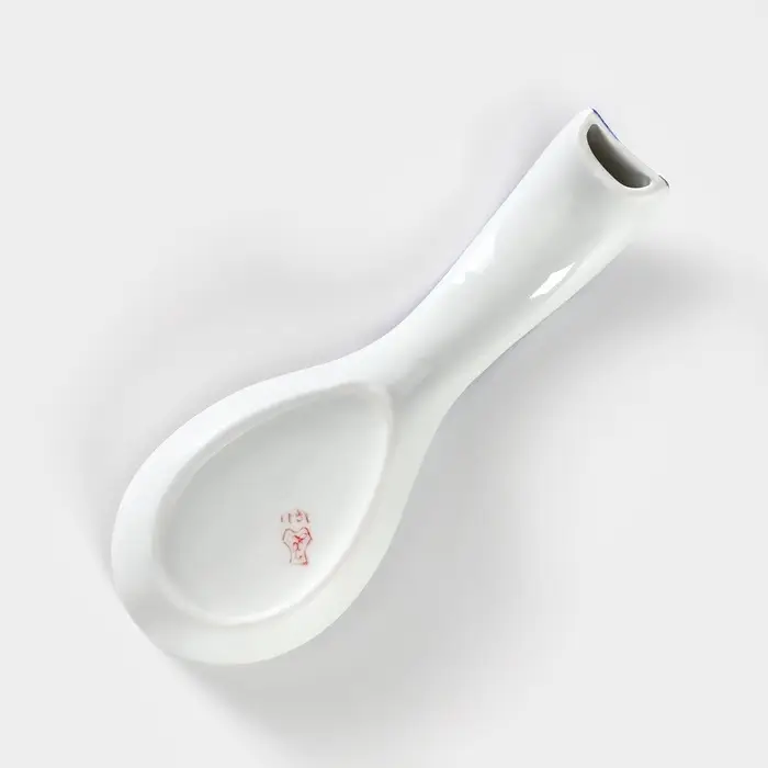 Подставка под ложку Добрушский завод &laquo;Гуси&raquo;, 20 см, фарфор, белая, рисунок МИКС