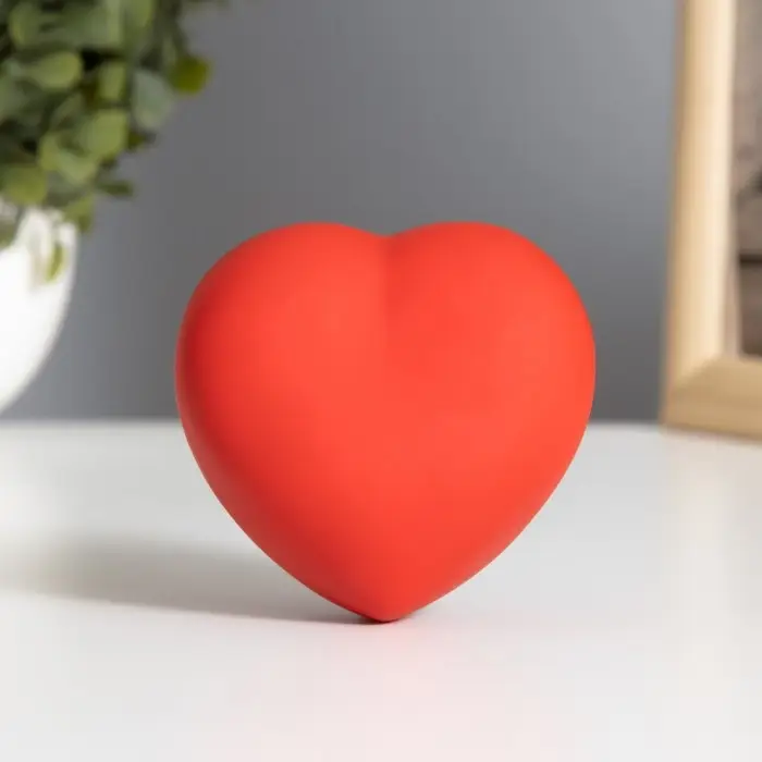 Фигурка световая RISALUX &laquo;Сердце&raquo;, LED-ночник, 2 Вт, красный, пластик, 3.5&times;8&times;7 см