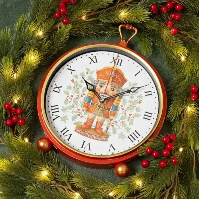 Часы настольные/настенные Часы настольные/настенные "Щелкунчик", интерьерные, плавный ход, 26х32 см, красно-золотистый 1097209