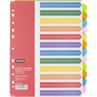 Разделитель листов A4+, 12 л.,полукруг, Attache Selection