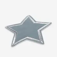 Светоотражающая термонаклейка &laquo;Звезда&raquo;, 6.5&times;6.5 см, цвет серый, цена за 1 штуку