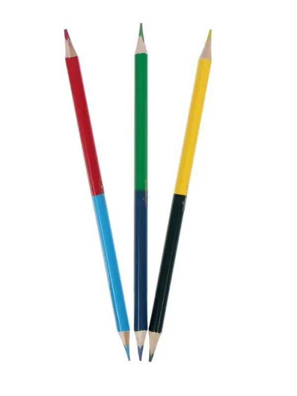 Карандаши Calligrata, цветные, двусторонние, 24 цвета, 12 шт., трёхгранные, деревянные