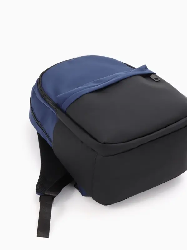 Рюкзак городской, 2 отделения, 3 кармана, водонепроницаемое дно, 27&times;14&times;39 см, синий