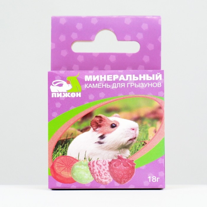 Минеральный камень  Минеральный камень "Пижон" для грызунов, фрукты, набор из 4 шт, 18 г