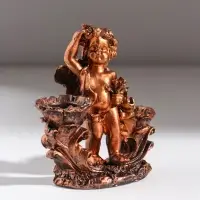 Подсвечник на 2 свечи TAKE IT EASY &laquo;Ангелочек смотрит&raquo;, полистоун, 11&times;5.5&times;12 см