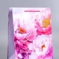 Пакет подарочный ламинированный &laquo;Пионы&raquo;, 26&times;12&times;32 см