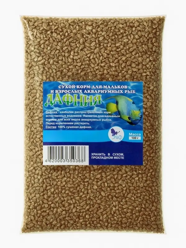 Корм для рыб Дафния, пакет, 100 г