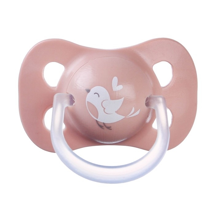 Соска - пустышка латексная классическая «Птичка», от 0 мес., цвет розовый Соска - пустышка латексная классическая «Птичка», от 0 мес., цвет розовый