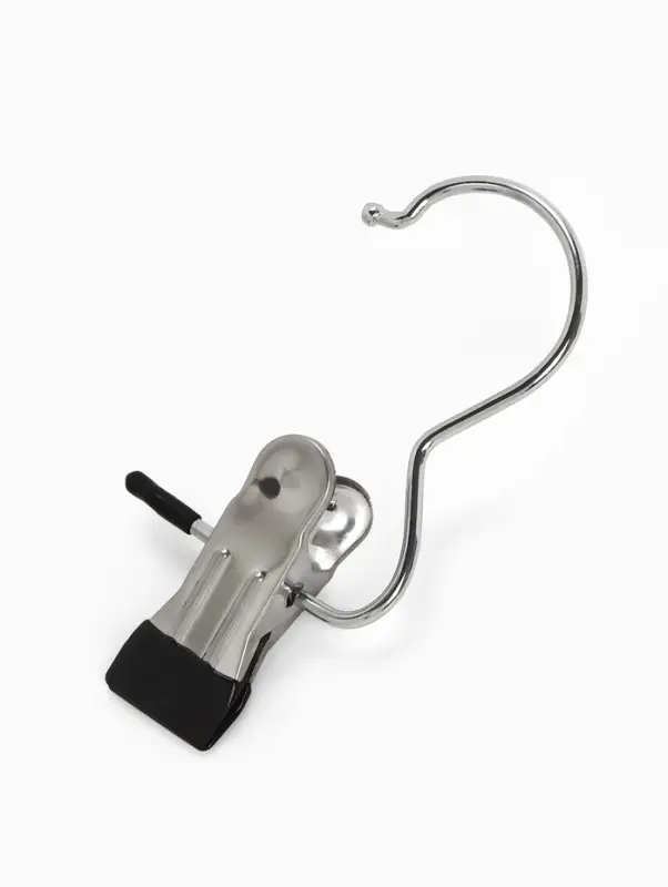 Крючок - вешалка с прищепкой, 10 шт. 5&times;2&times;11.5 см, цвет хром