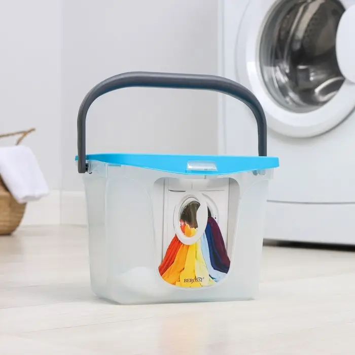 Контейнер для стирального порошка с ручкой, 6 л, голубая лагуна