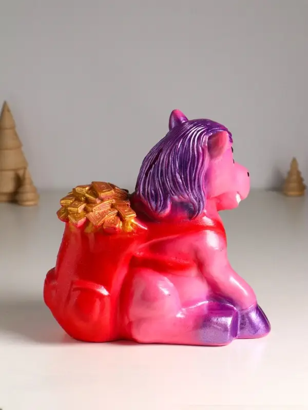 Копилка Копилка "Конь с деньгами" 21 см, розовый