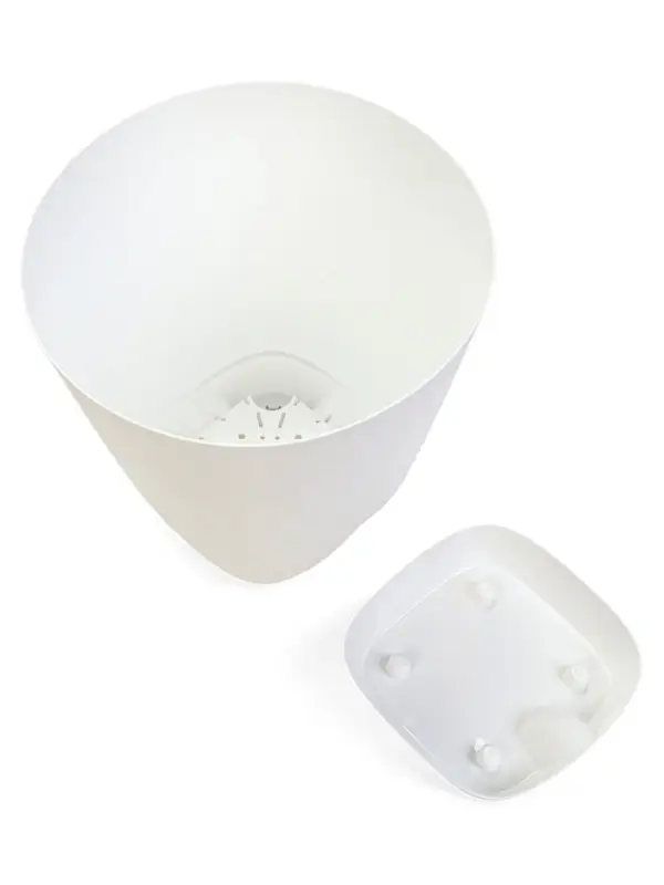 Кашпо с прикорневым поливом 15 л D-29,5см, H-31см Белый Кашпо с прикорневым поливом 15 л D-29,5см, H-31см Белый "Гранд"